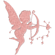 Matriz de Bordado Cupido Rosa 